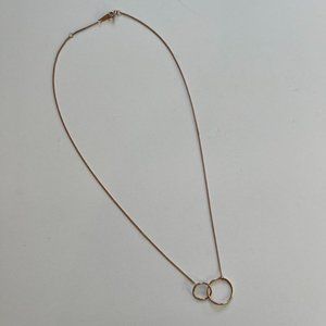 Rose Gold Interlocking Circle Necklace